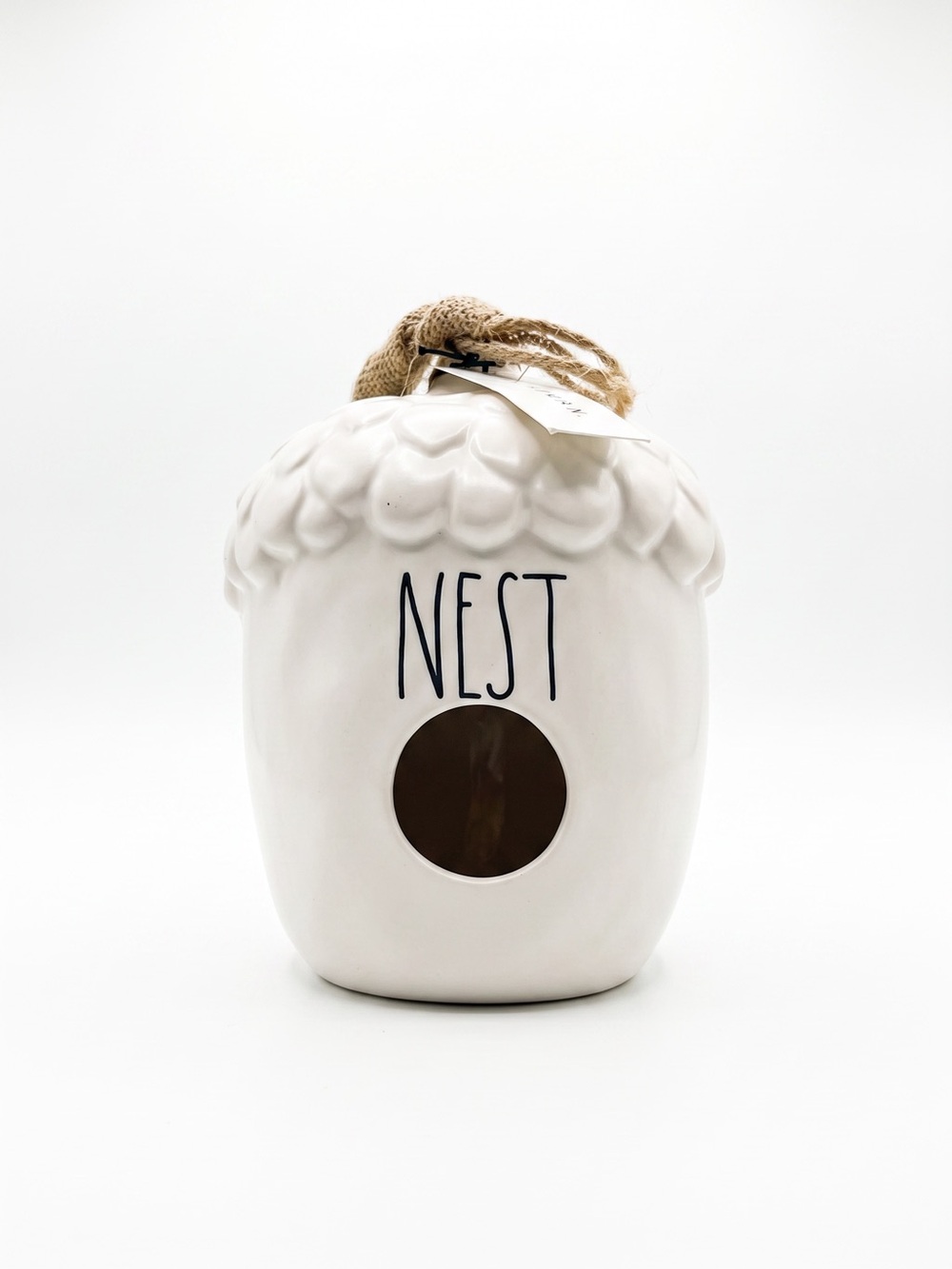 NWT RAE DUNN Collection NEST Acorn Birdhouse Rustic decor